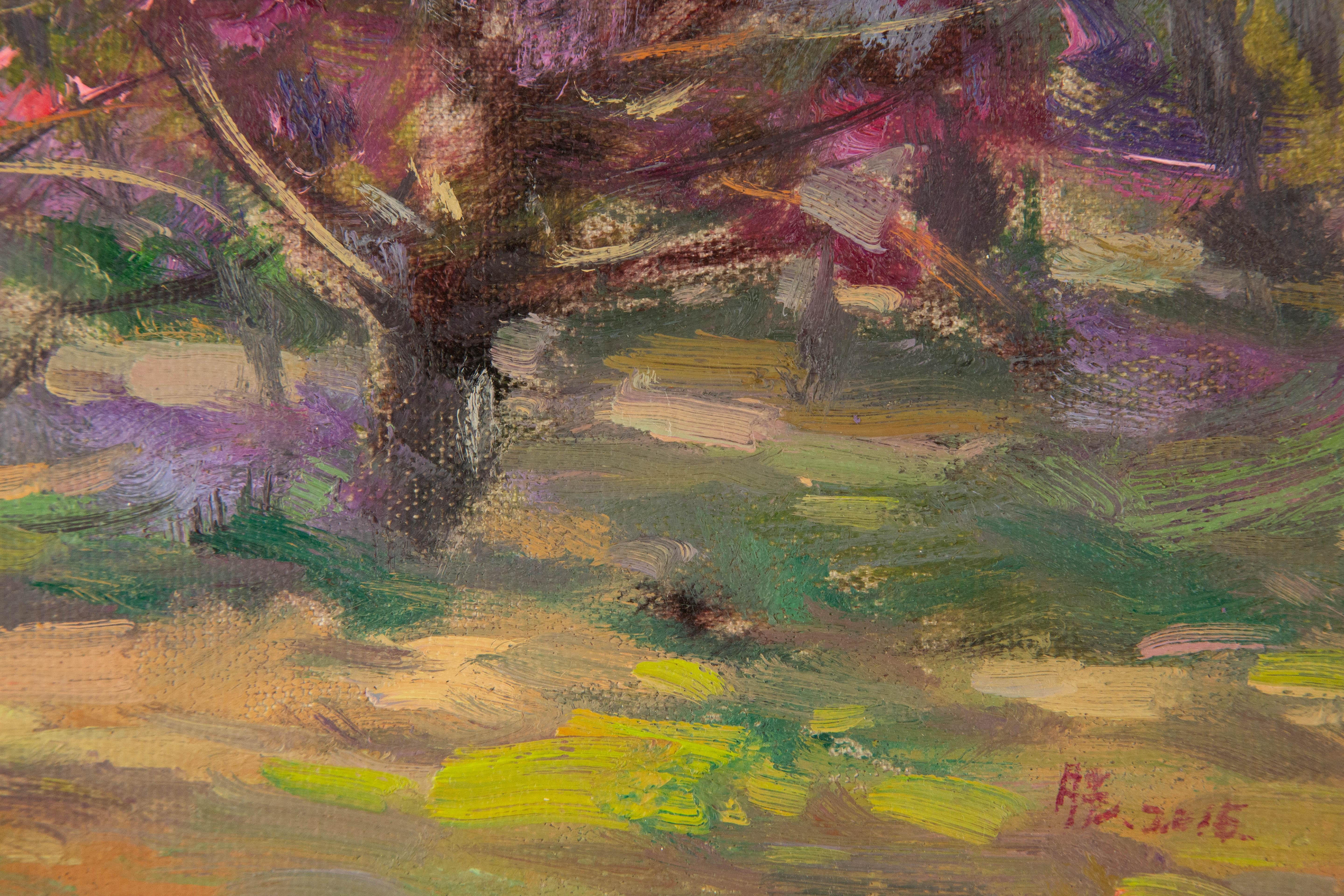 QingSheng Meng Impressionist Original Oil On Canvas 