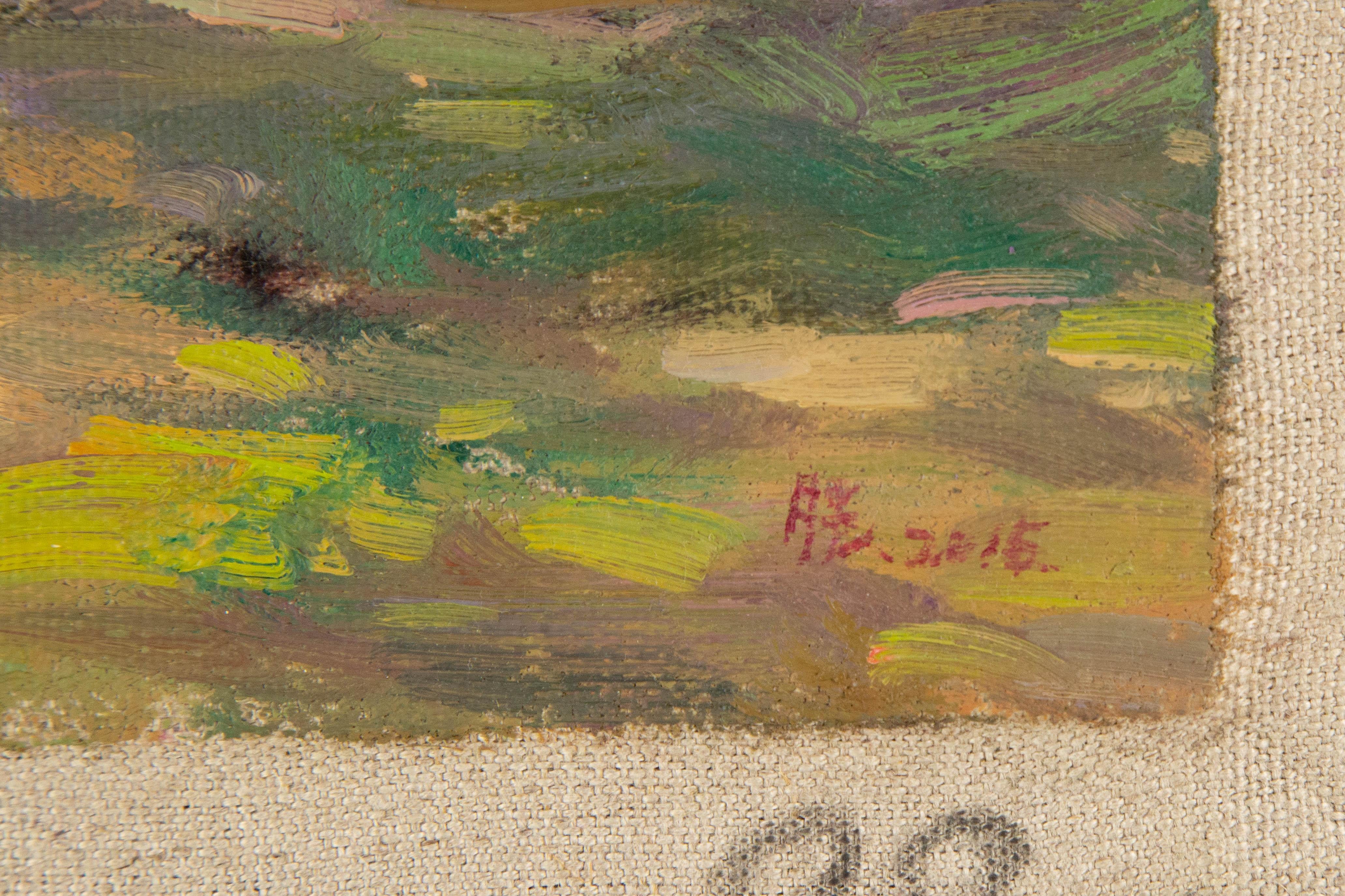QingSheng Meng Impressionist Original Oil On Canvas 