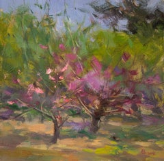 QingSheng Meng Impressionist Original Oil On Canvas "Spring Park Visit I"