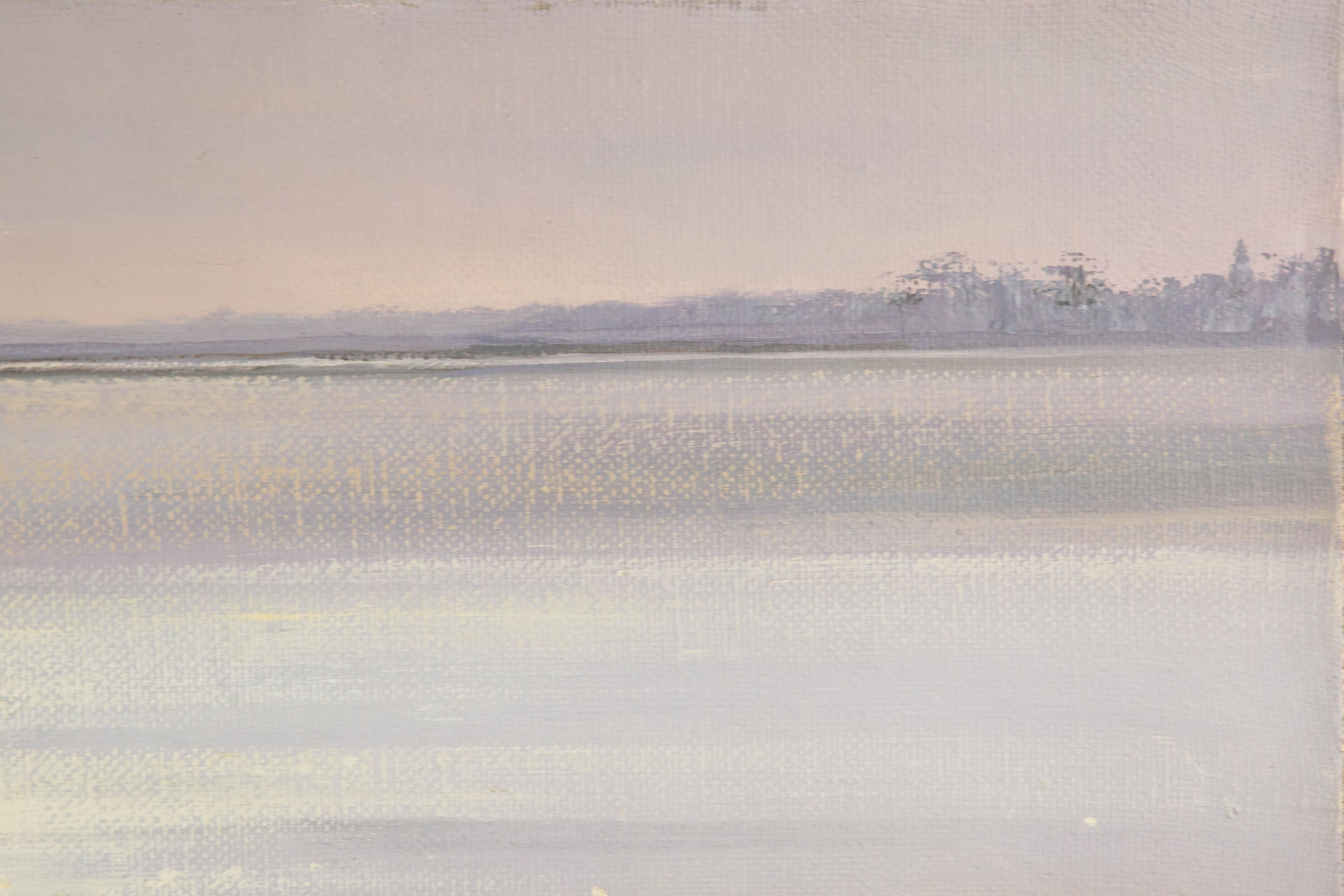  Titel: Sonnenaufgang am Bayou
 Medium: Öl auf Leinwand
 Größe: 23,75 x 31,5 Zoll
 Rahmen: Einrahmungsmöglichkeiten vorhanden!
 Zustand: Das Gemälde scheint in ausgezeichnetem Zustand zu sein.
 Hinweis: Dieses Gemälde ist nicht aufgespannt und wird