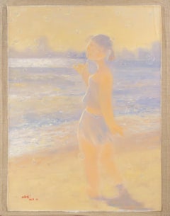 Qingsheng Meng Portrait Original Öl auf Leinwand "Fairyland I"