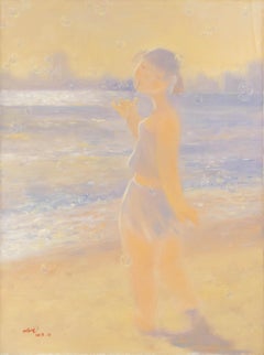 Qingsheng Meng Portrait Original Huile sur Toile "Fairyland I"