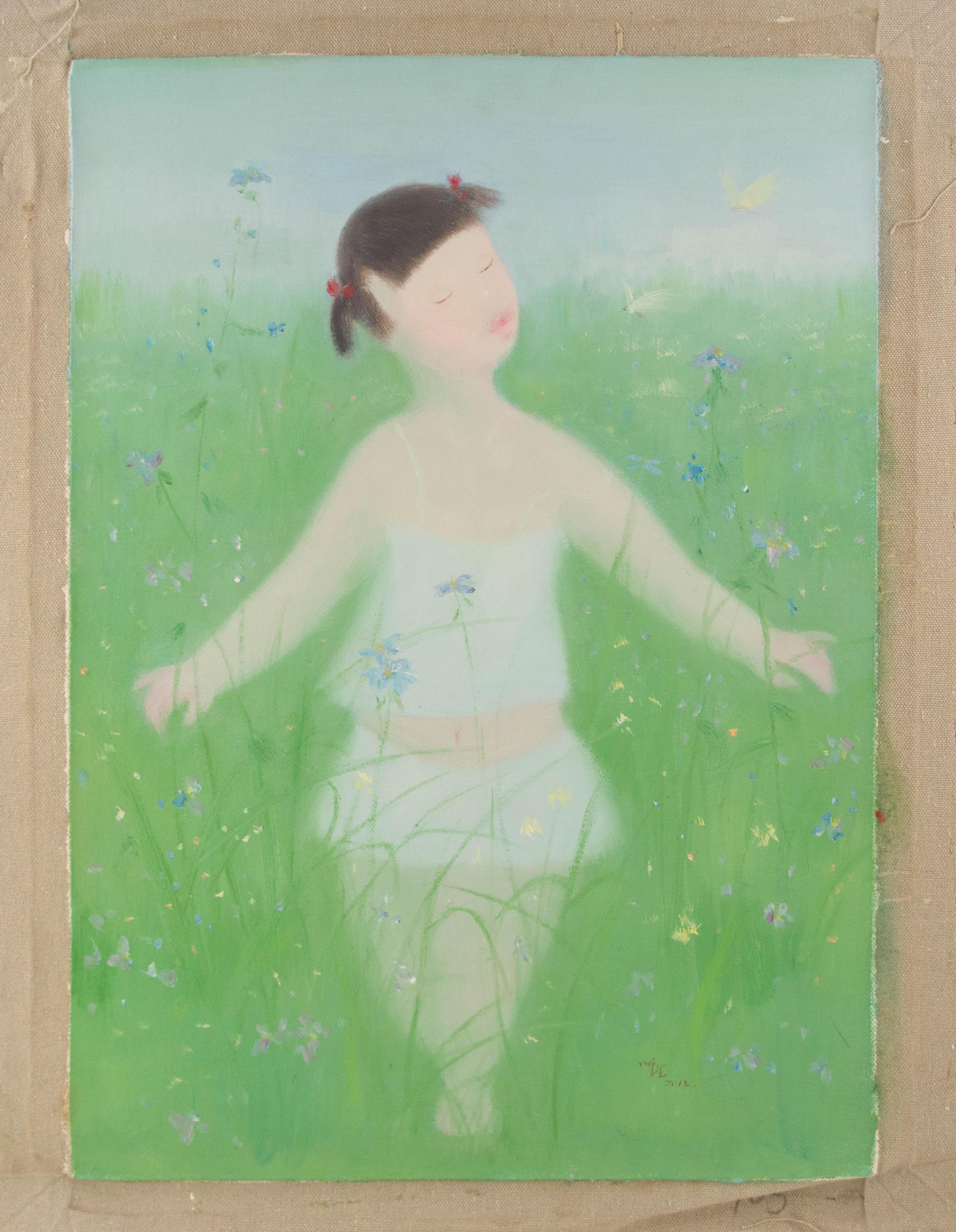 Qingsheng Meng Portrait Original Oil On Canvas 