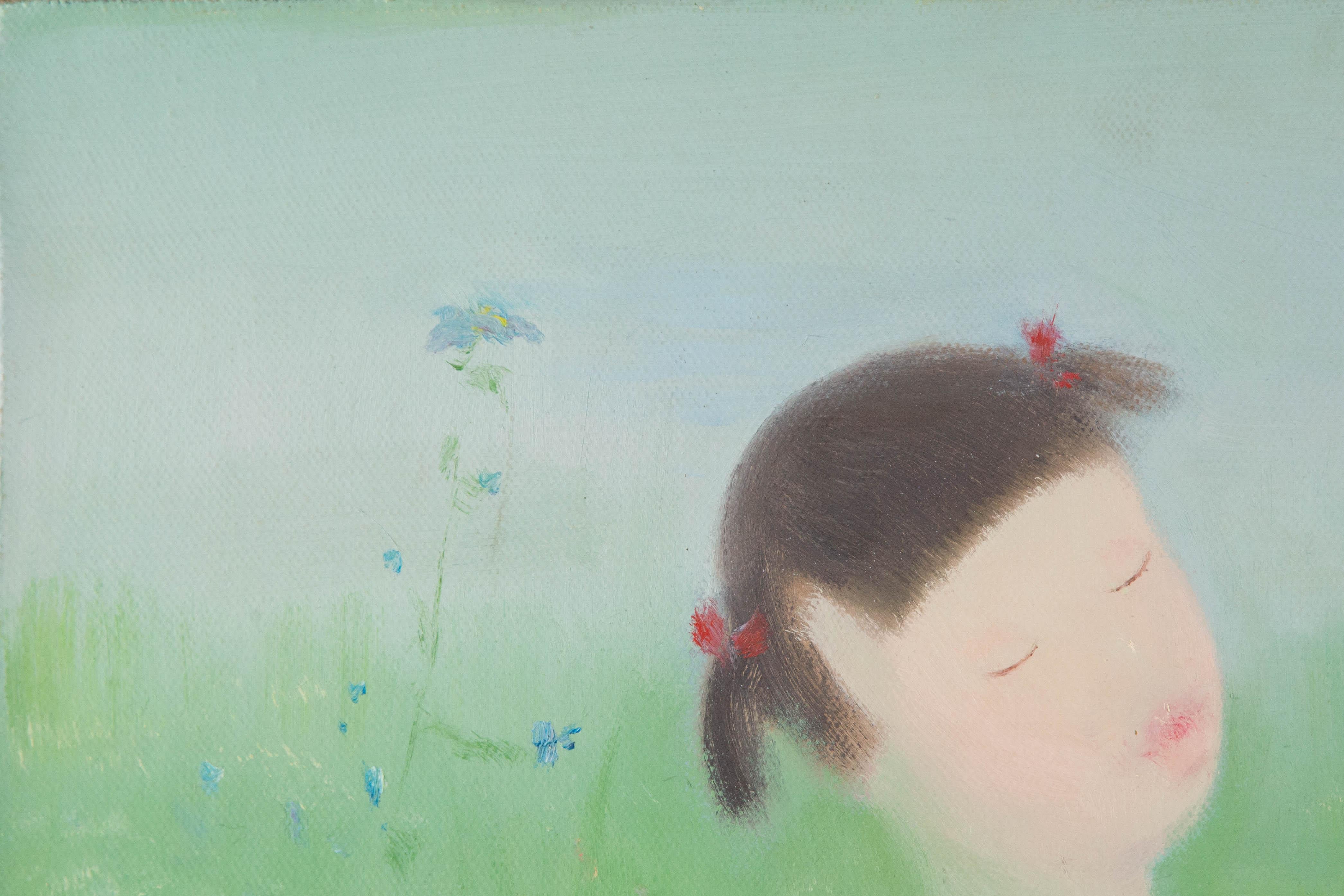 Qingsheng Meng Portrait Original Oil On Canvas 