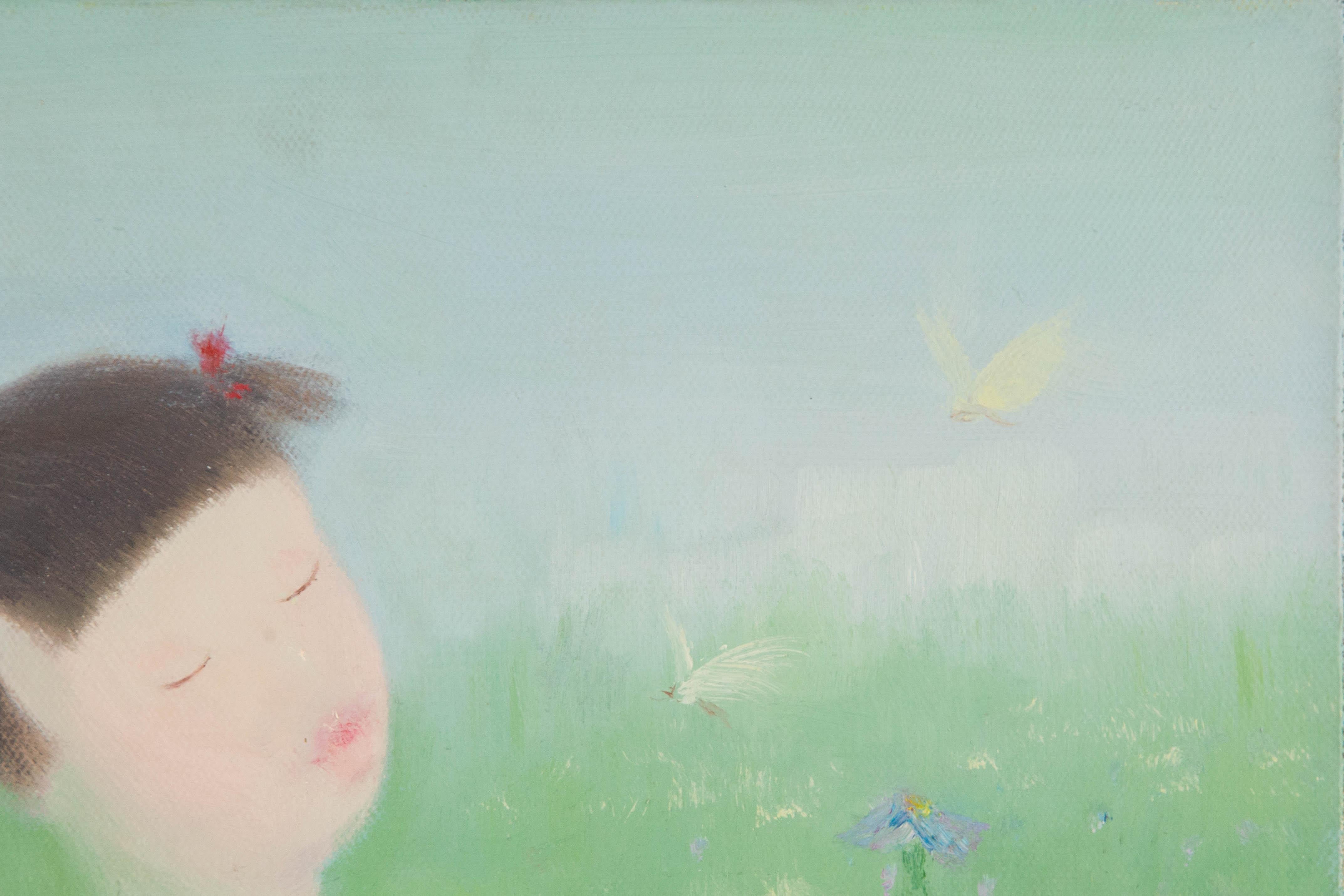  Title: Fairyland II
 Medium: Oil on canvas
 Size: 27.5 x 19.75 inches
 Frame: Framing options available!
 Condition: The painting appears to be in excellent condition.
 Note: This painting is unstretched, shipped rolled unless stretching/framing is