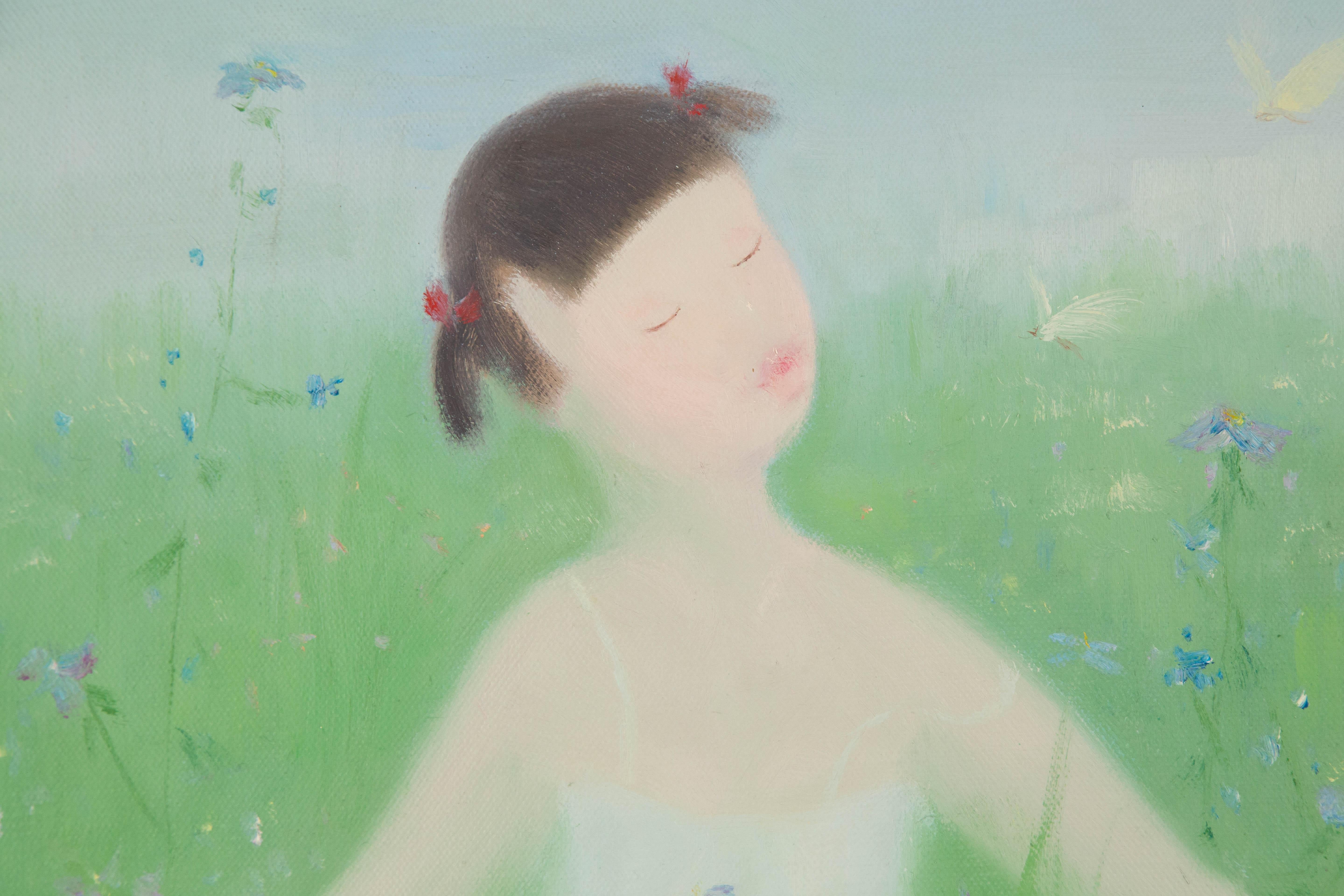 Qingsheng Meng Portrait Original Oil On Canvas 