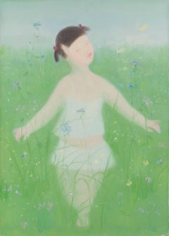 Qingsheng Meng Portrait Original Oil On Canvas "Fairyland II"