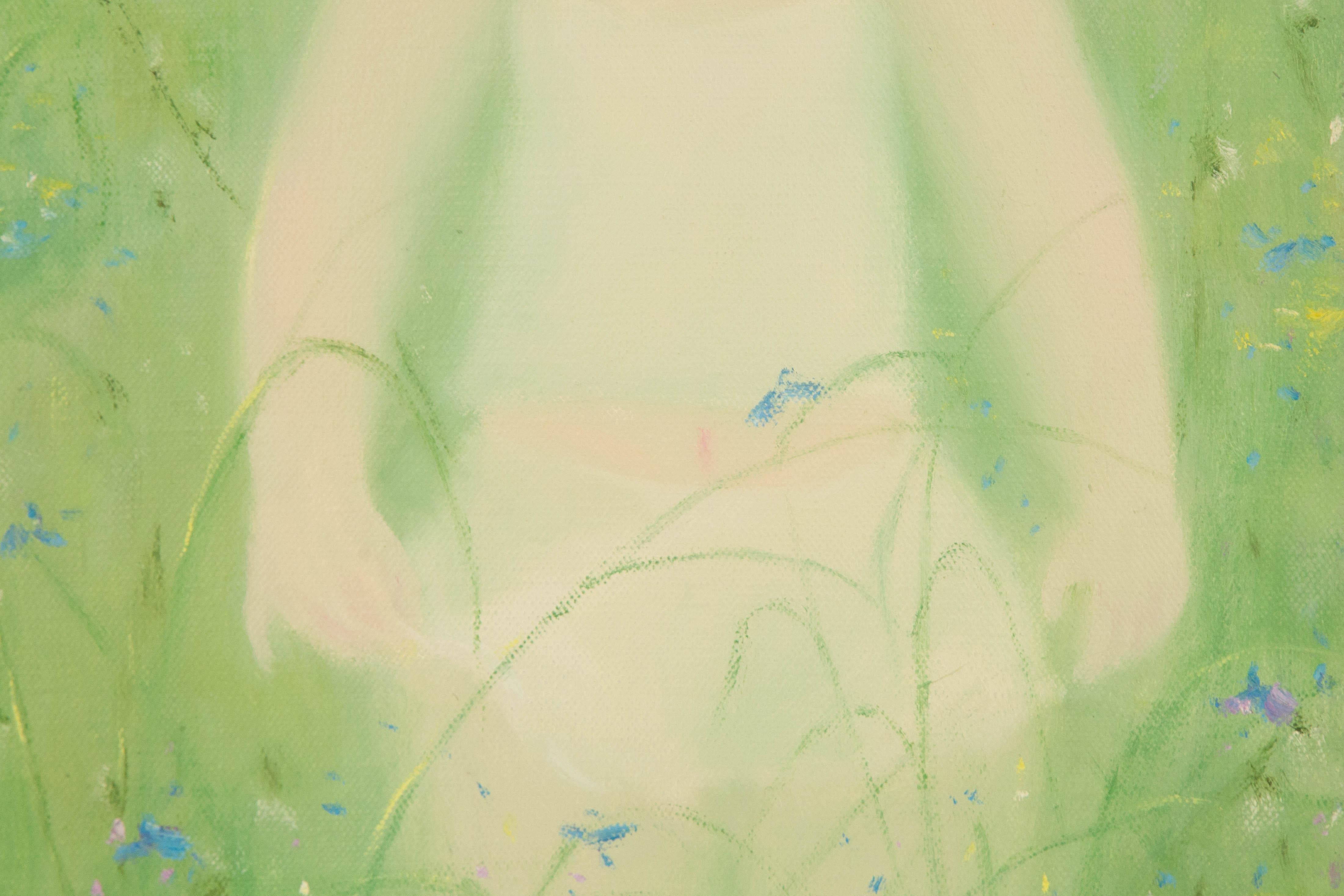 Qingsheng Meng Portrait Original Huile sur Toile 
