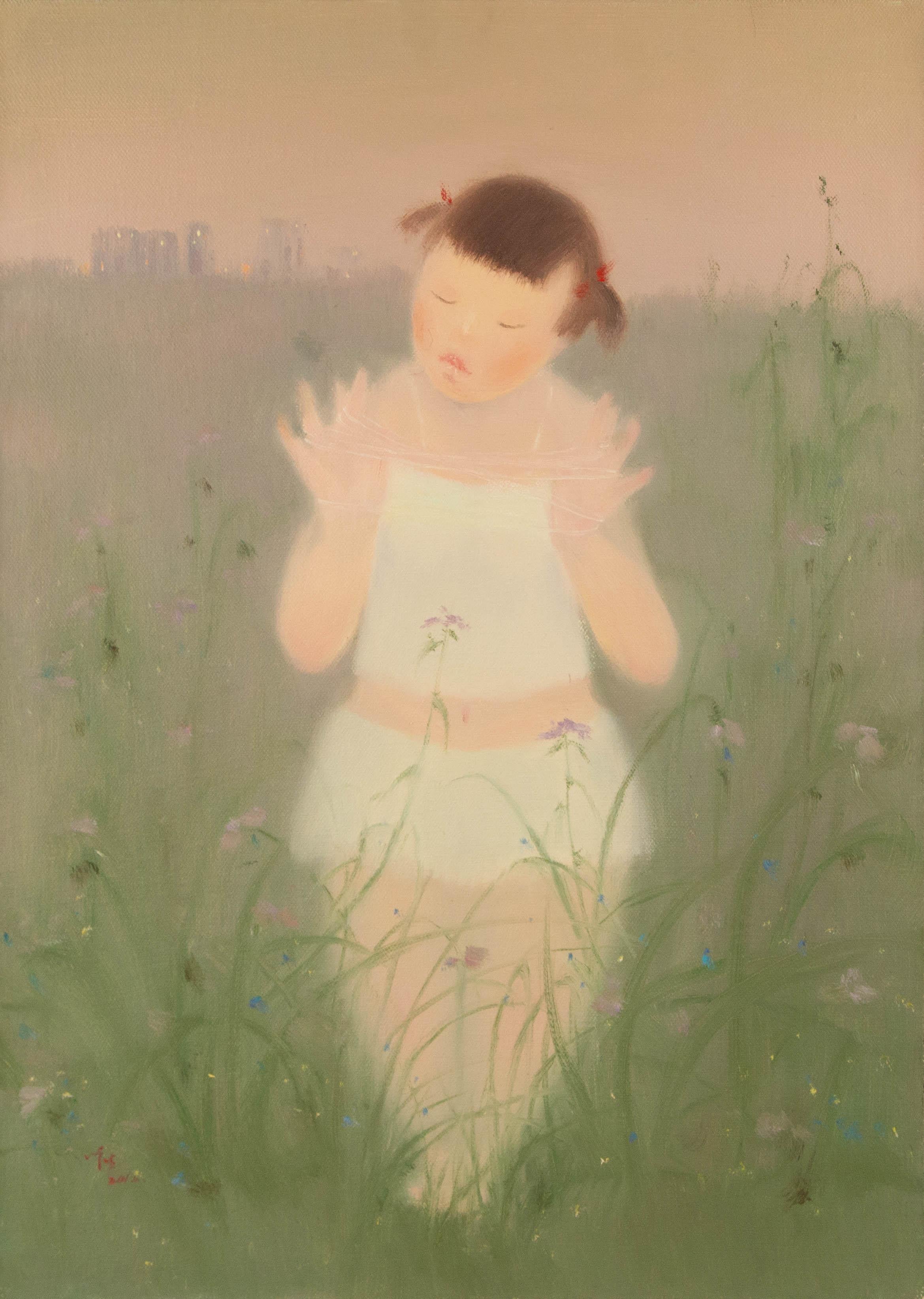 Qingsheng Meng Portrait Original Oil On Canvas "Fairyland V"