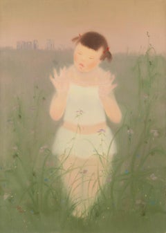 Qingsheng Meng Portrait Original Oil On Canvas "Fairyland V"