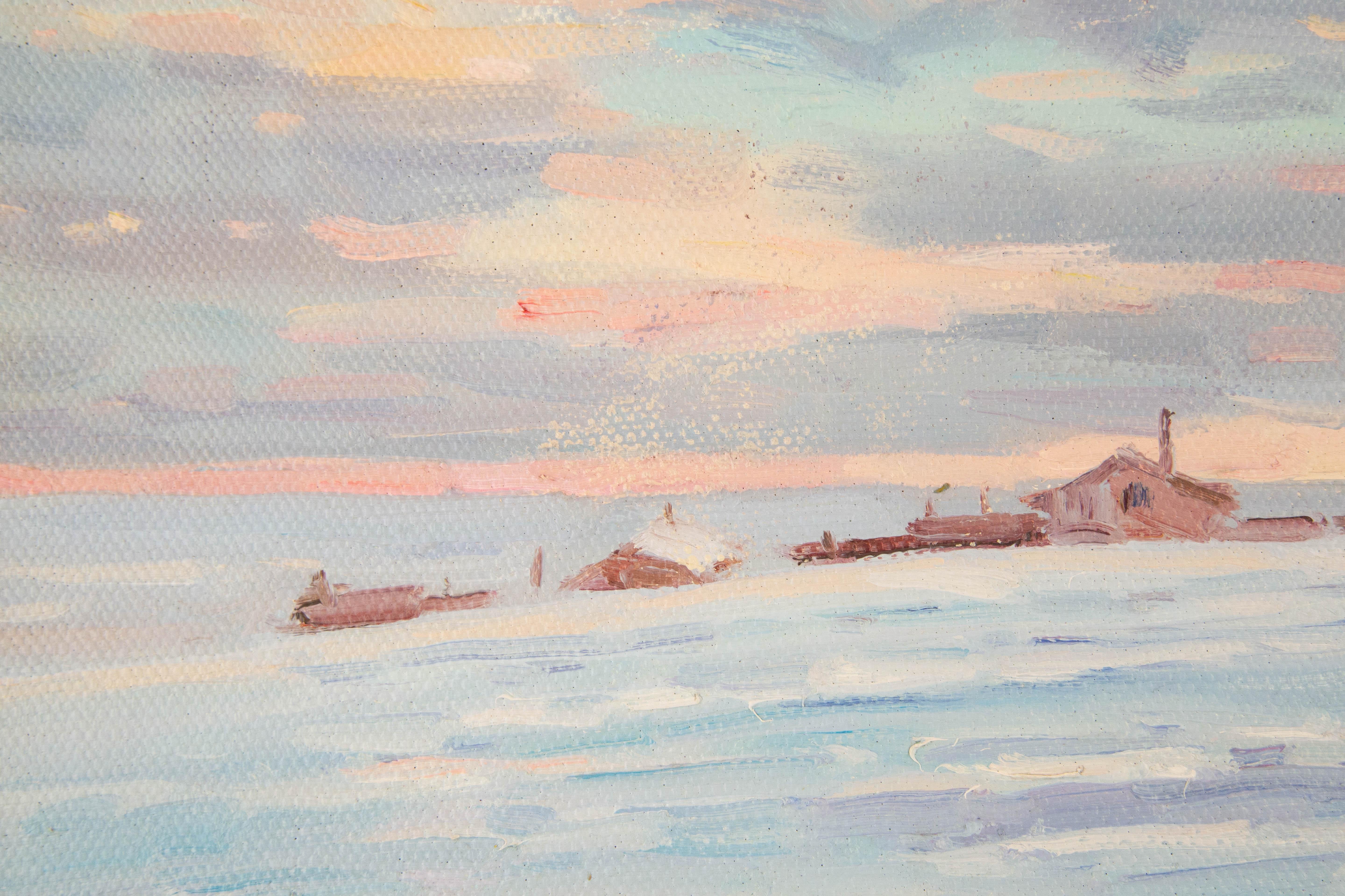 Four Seasons peinture à l'huile originale 