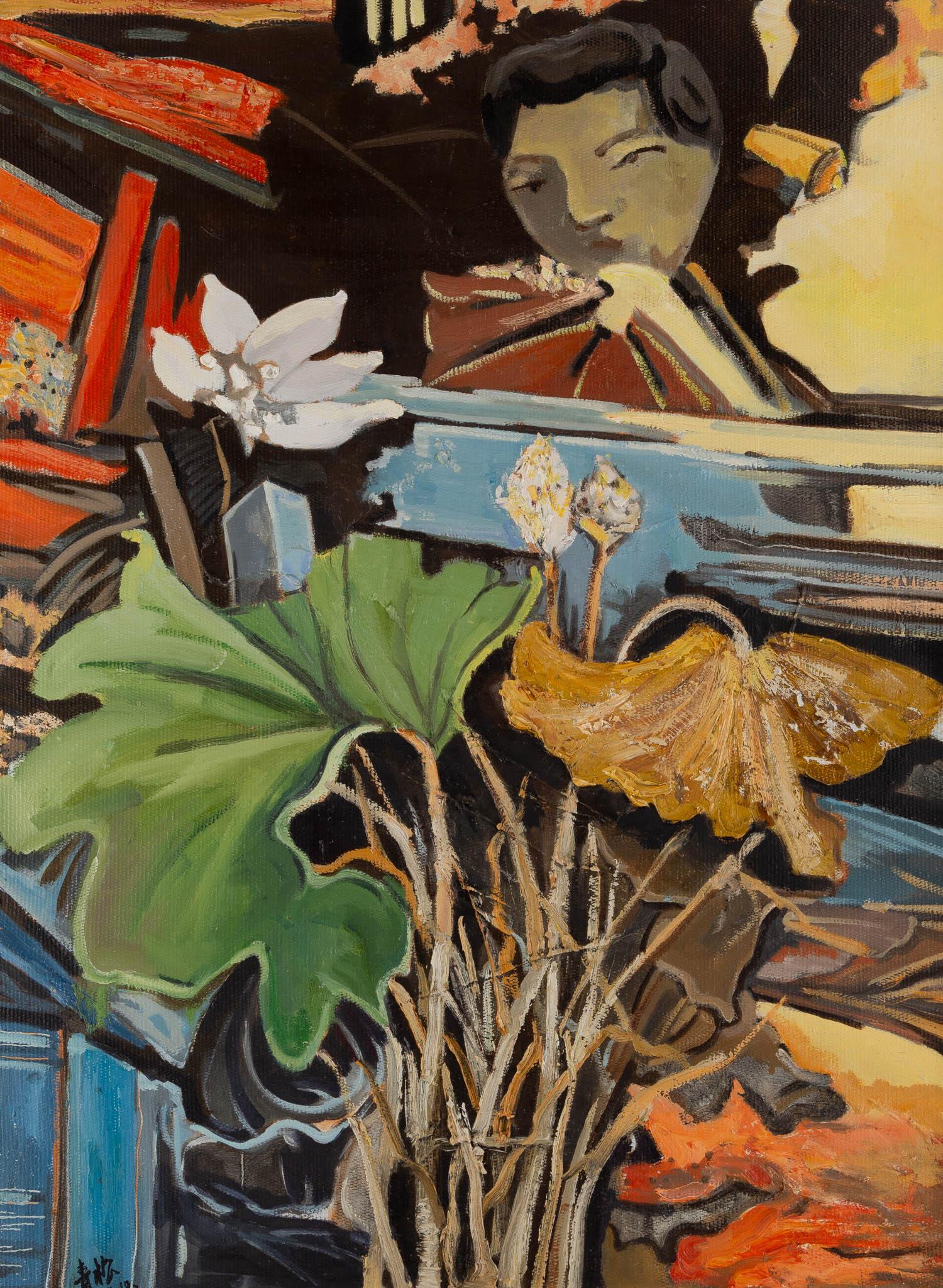 Qingsong Xue Surrealist Original Ölgemälde 