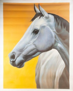 Qingyuan Liang Animal Óleo original sobre lienzo "Serie del caballo I"