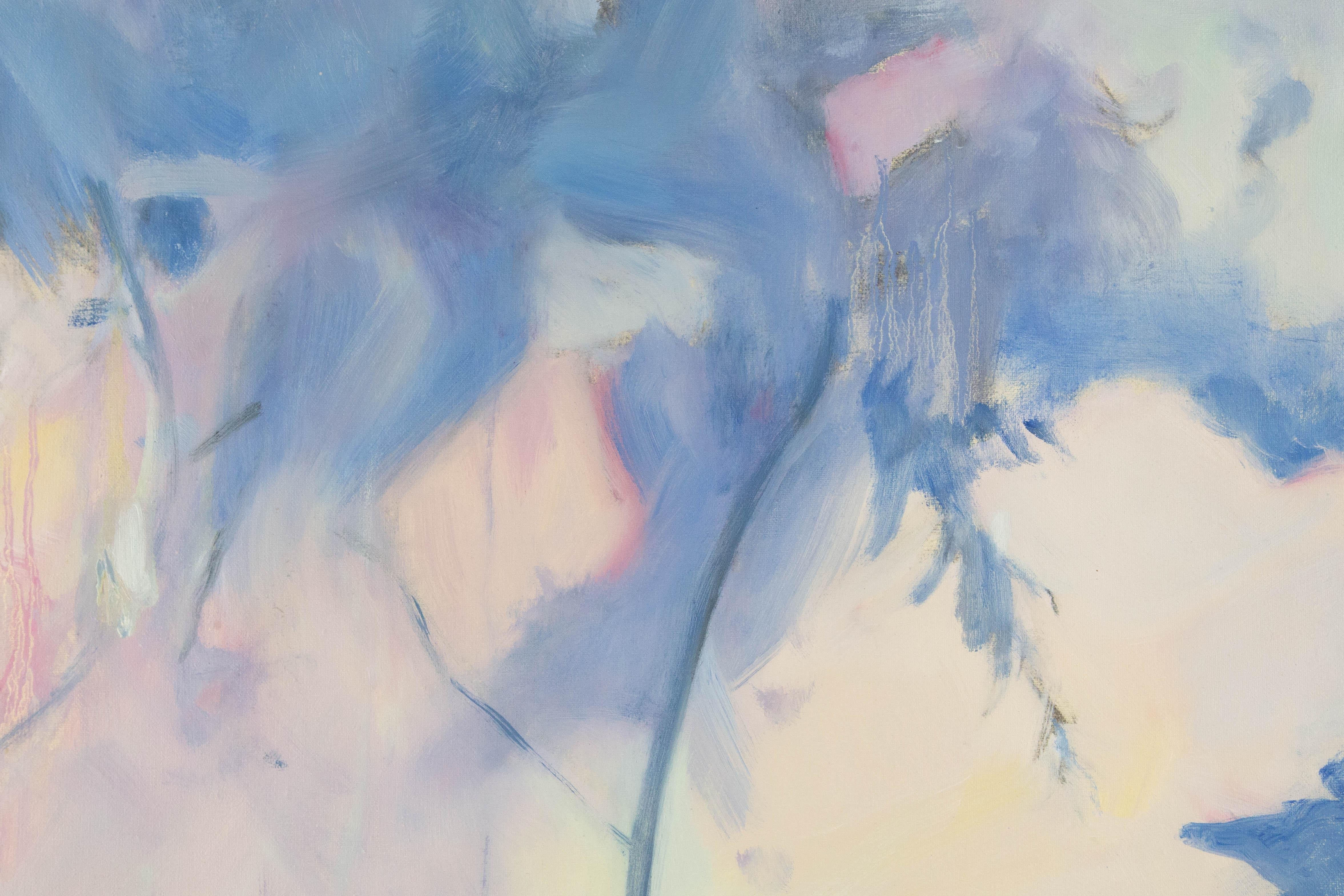  Title: Wild Flowers In My Vase
 Medium: Oil on canvas
 Size: 31 x 31 inches
 Frame: Framing options available!
 Condition: The painting appears to be in excellent condition.
 Note: This painting is unstretched
 Year: 2010
 Artist: Ye Huang
