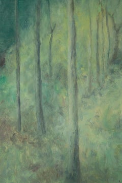 Qinxin Dong Landscape Original Oil On Canvas "Kun Mountain Scenery"