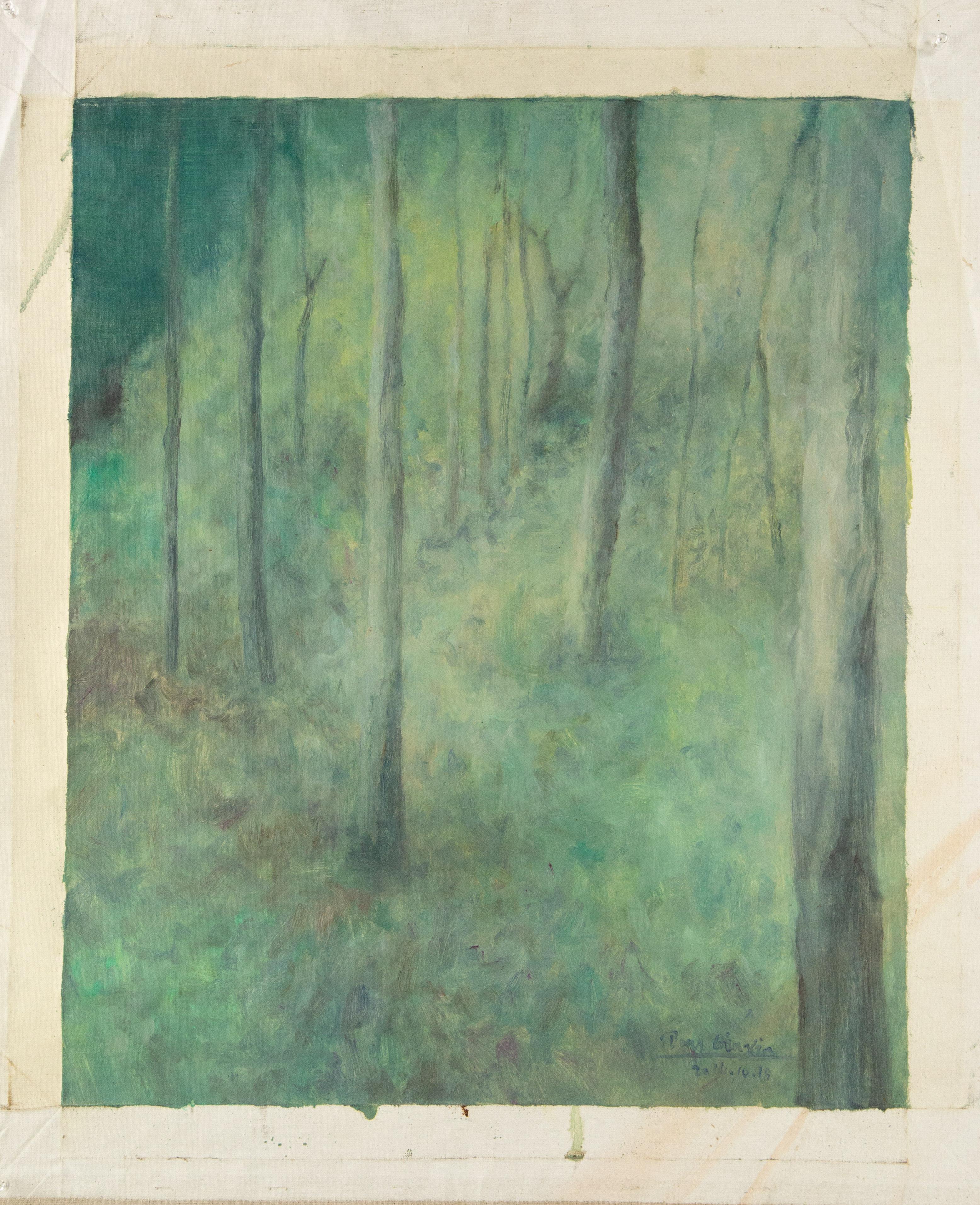 Qinxin Dong Landschaft, Original, Ölgemälde auf Leinwand, „Kun-Gebirge-Szenery“ im Angebot 4