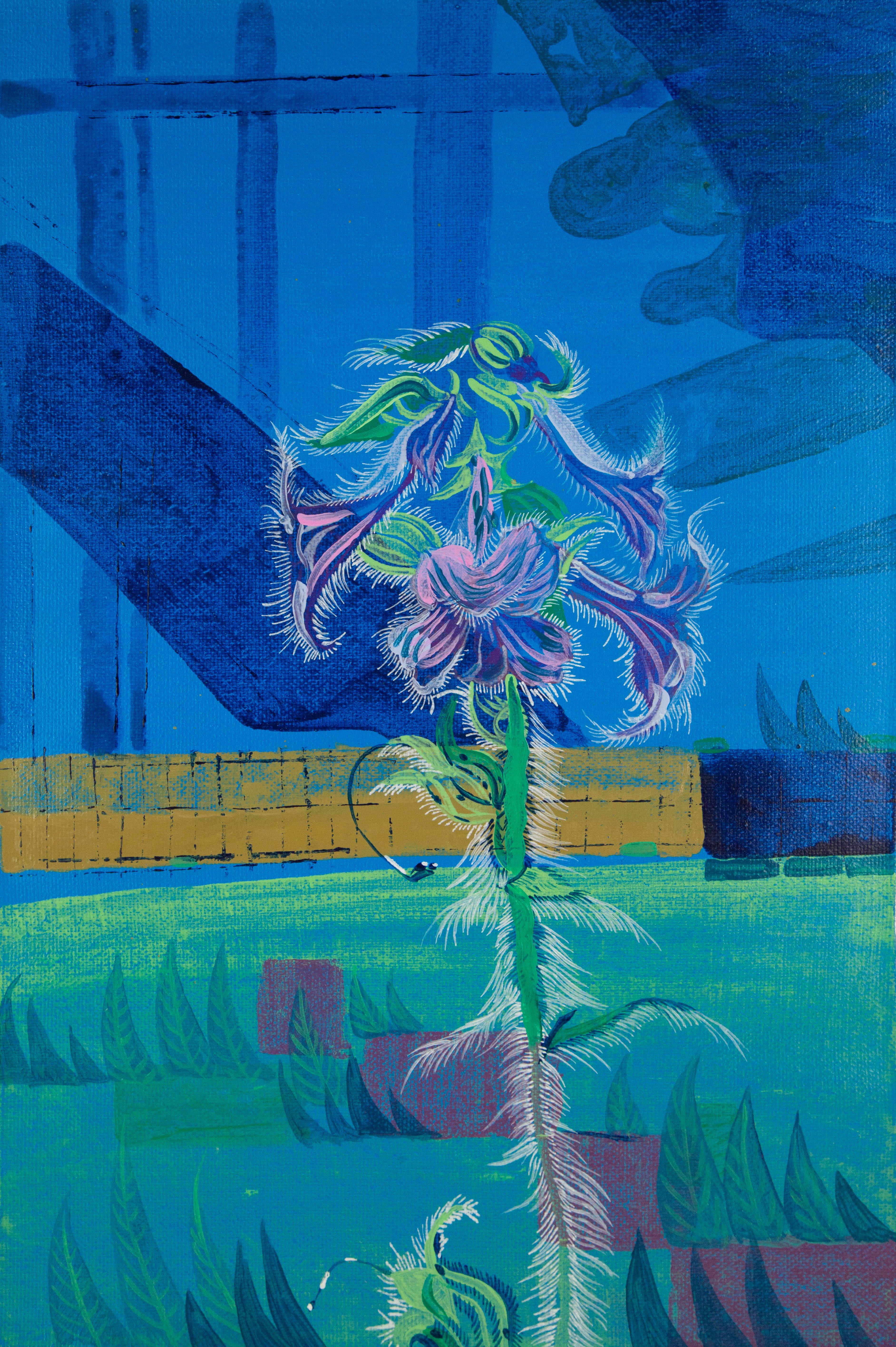  Título Flores y hojas
 Técnica: Óleo sobre lienzo
 Tamaño: 23 x 16 pulgadas
 Marco: Opciones de enmarcado disponibles
 Estado de conservación: El cuadro parece estar en excelentes condiciones.
 Nota: Este cuadro no está estirado
 Año: 2000 Circa
