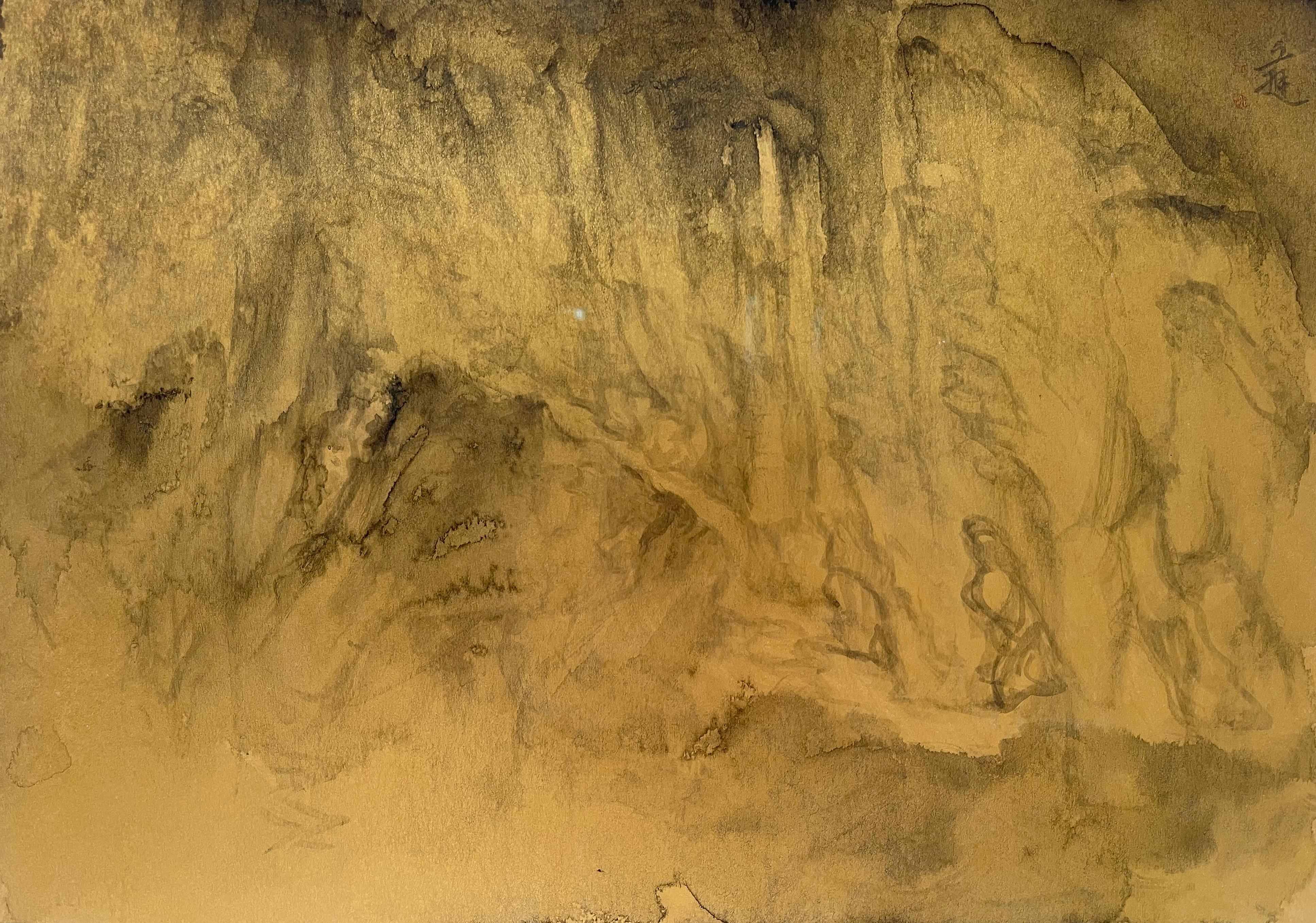 Peinture de paysage contemporaine de Qiu Ting, Série Deep Valley No.1