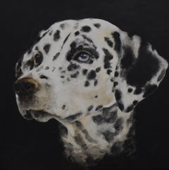 Déjà Vu - 21st Century, Contemporary, Figurative Oil Painting, Dog, Animals