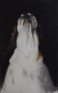 Gran Negro - 21st Century, Contemporary, Figurative Oil Painting, Dog, Animals