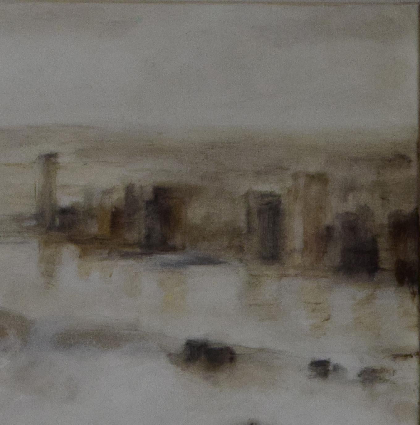 Niebla Sobre Manhattan - 21st Century, Contemporary Art, Figurative Oil Painting 3