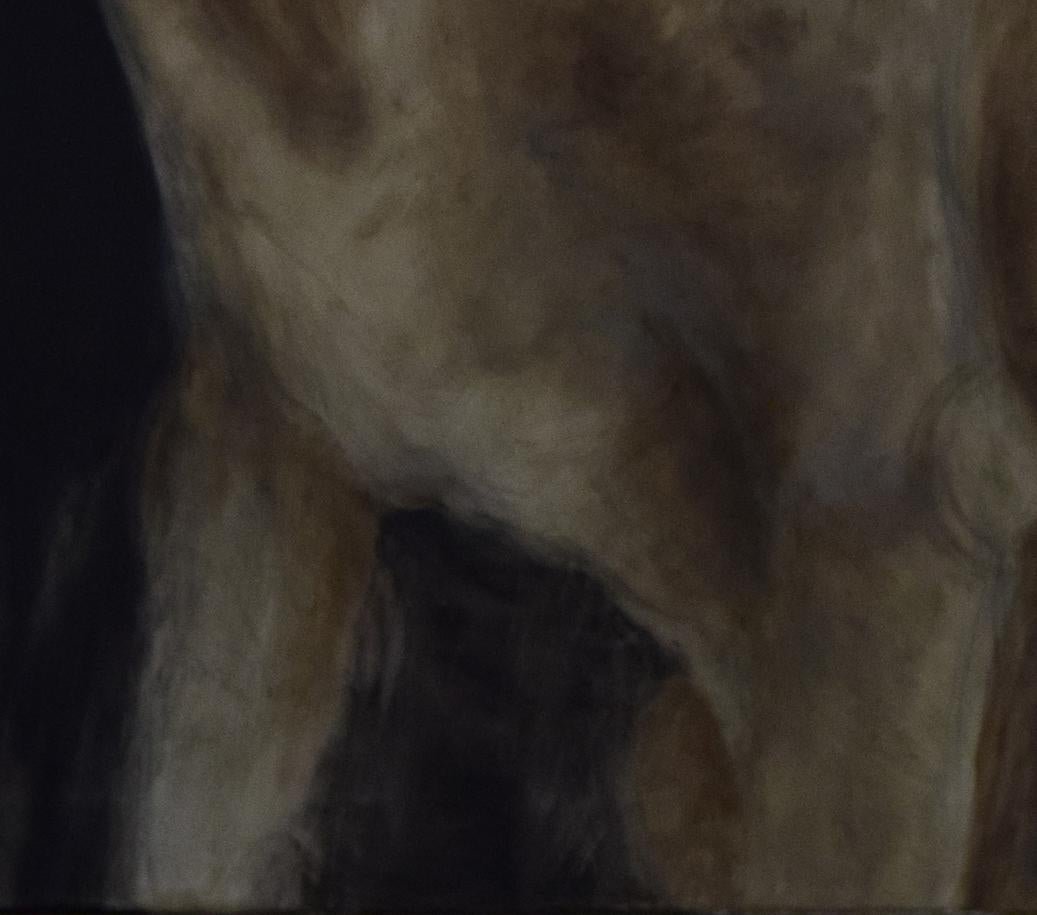 Dog portrait, oil on canvas

