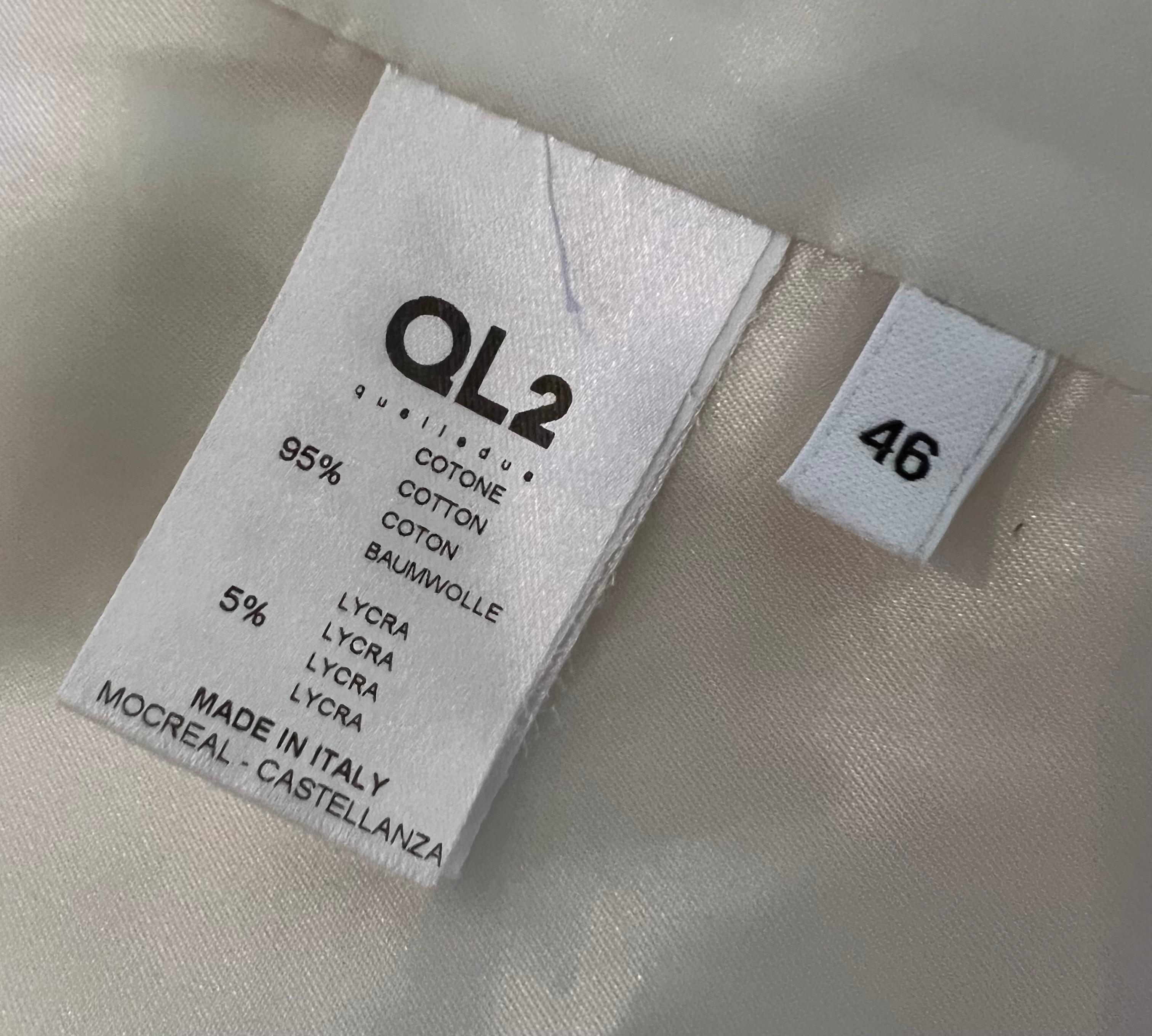 QL2 Quelledue - Giacca blazer e pantaloni panta crema in vendita 2
