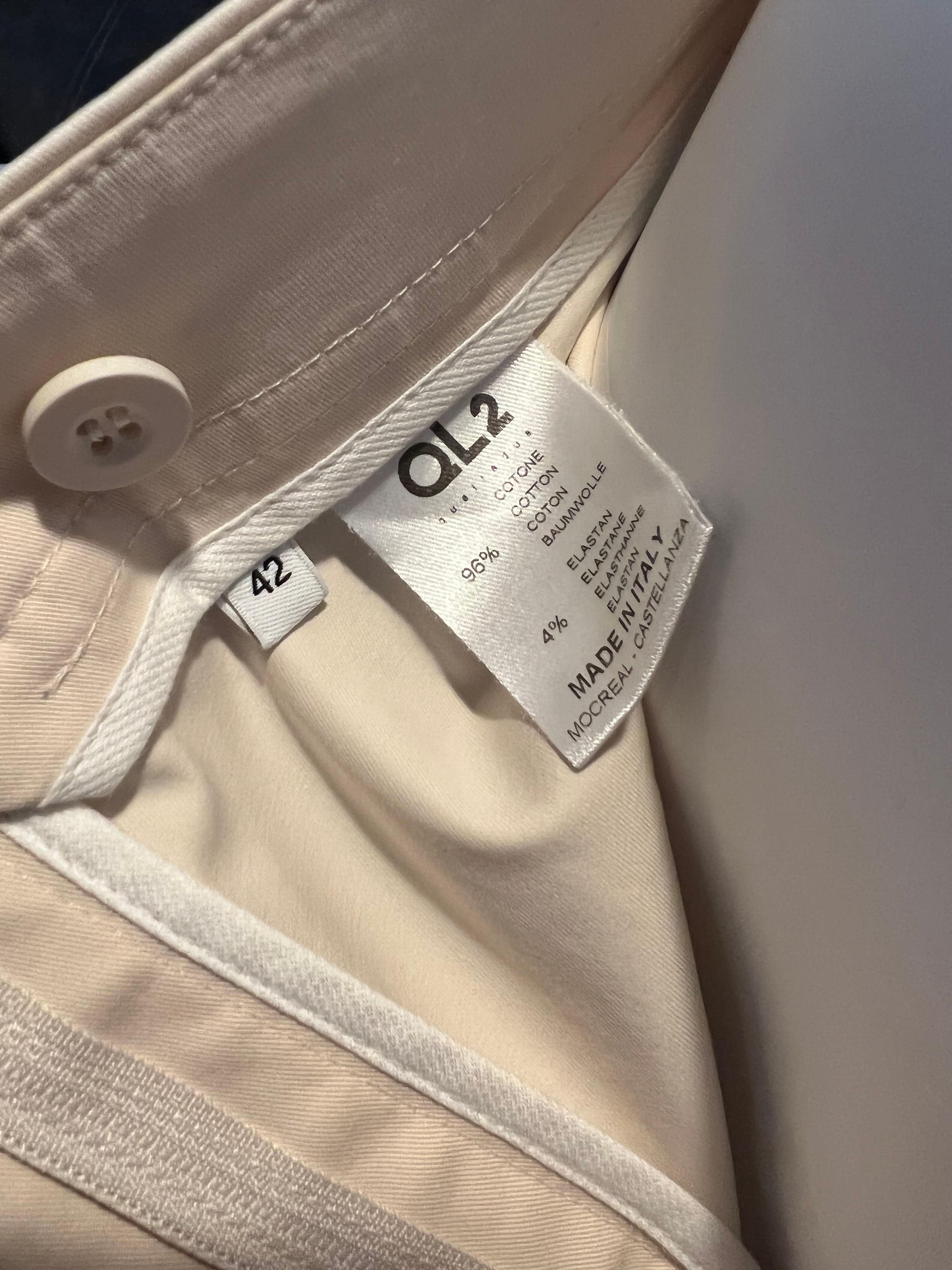 QL2 Quelledue - Giacca blazer e pantaloni panta crema in vendita 1