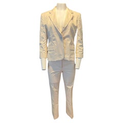 QL2 Quelledue Cream Blazer Jacket & Trouser Pant Suit