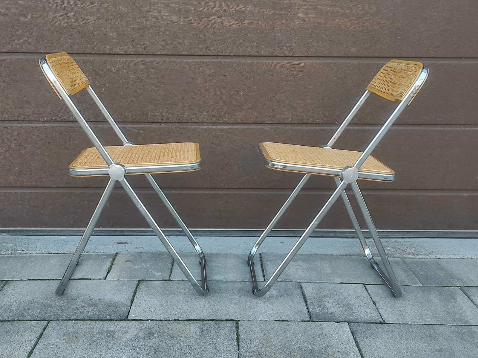 Qne Off Dos Giancarlo Piretti Silla Plegable Plia Para Castelli 1967 Moderno de mediados de siglo en venta