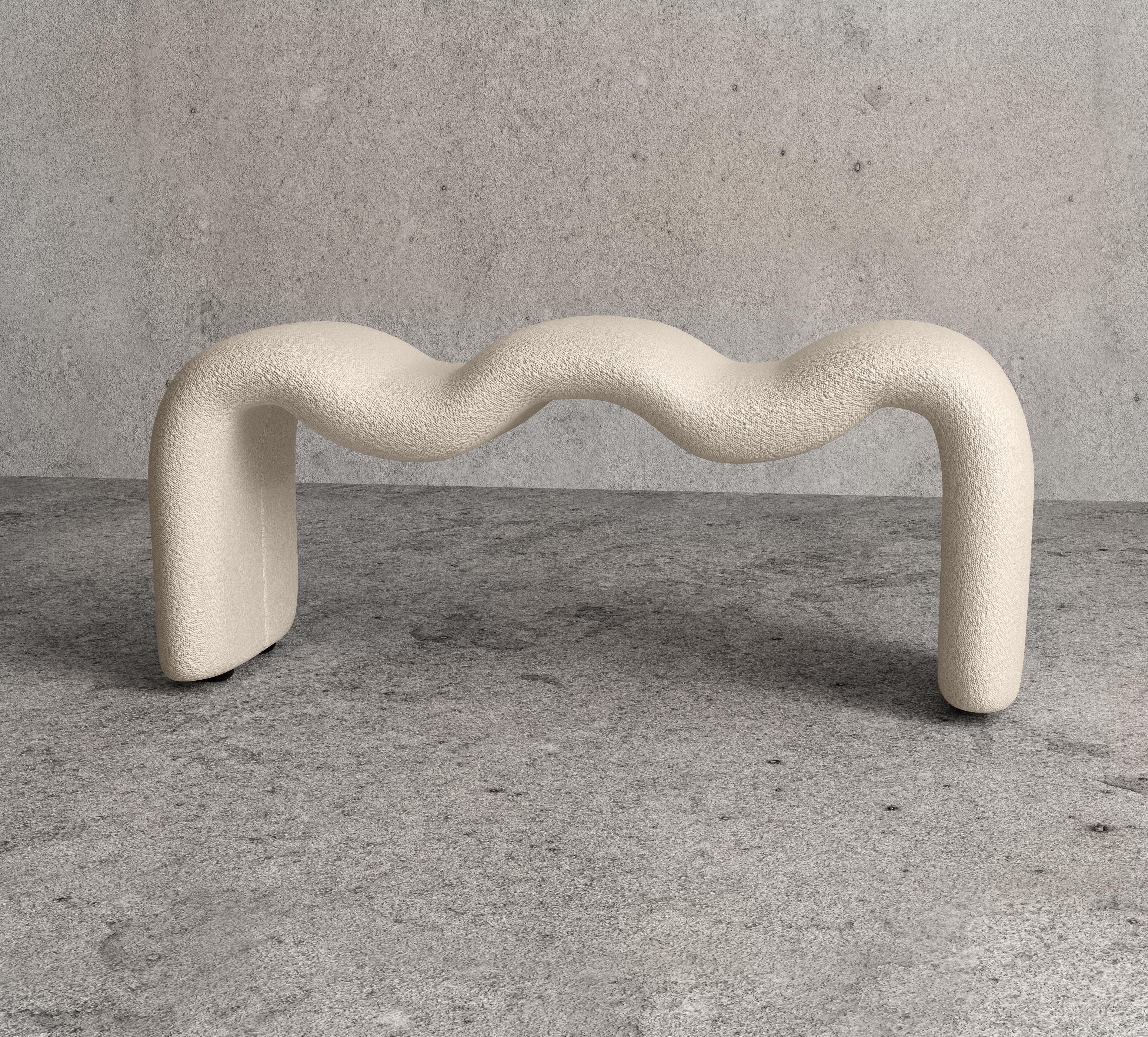 Hand-Crafted Koki Design House Squiggle Bench