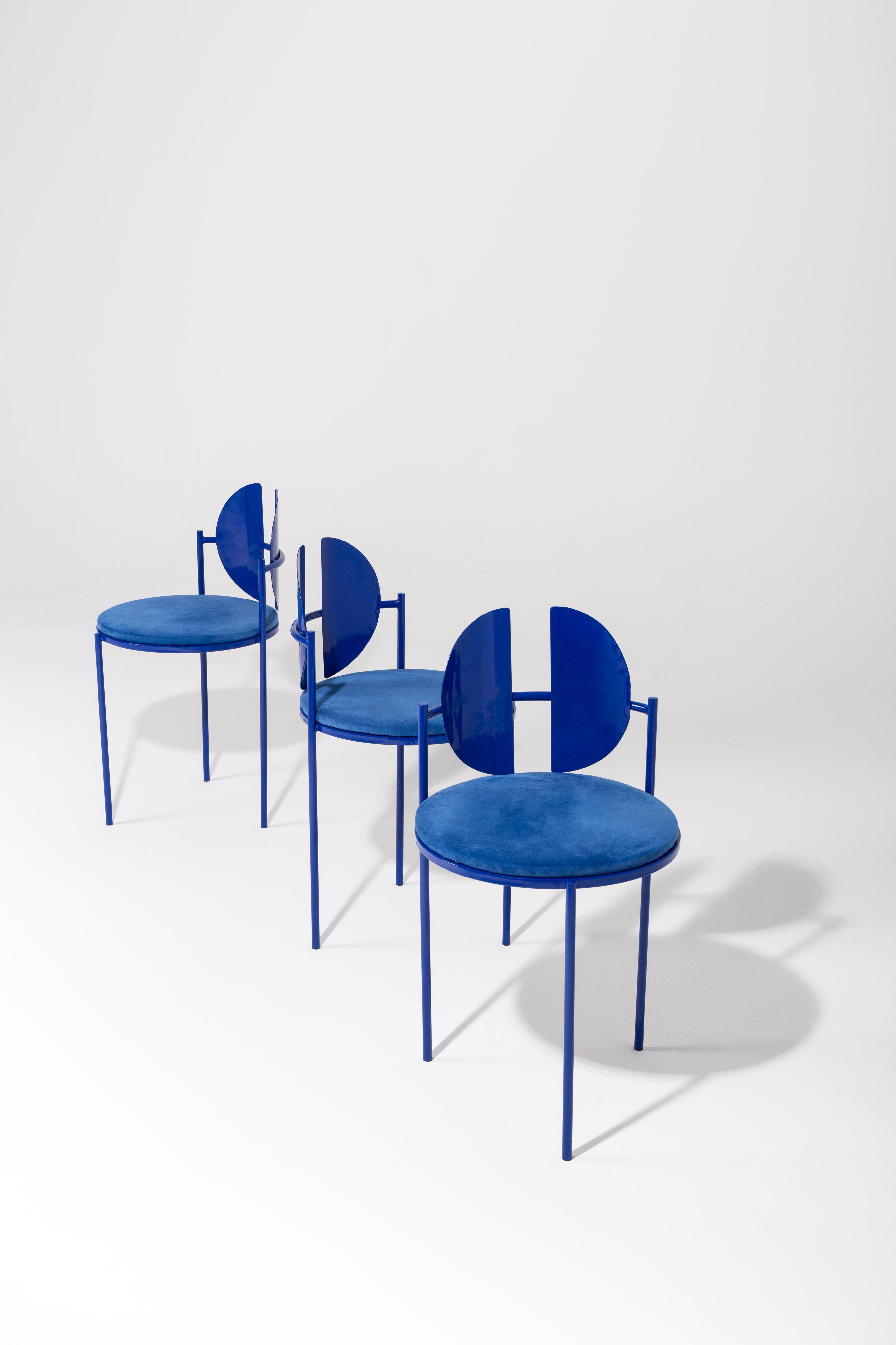 Steel Qoticher Chair by Ángel Mombiedro For Sale