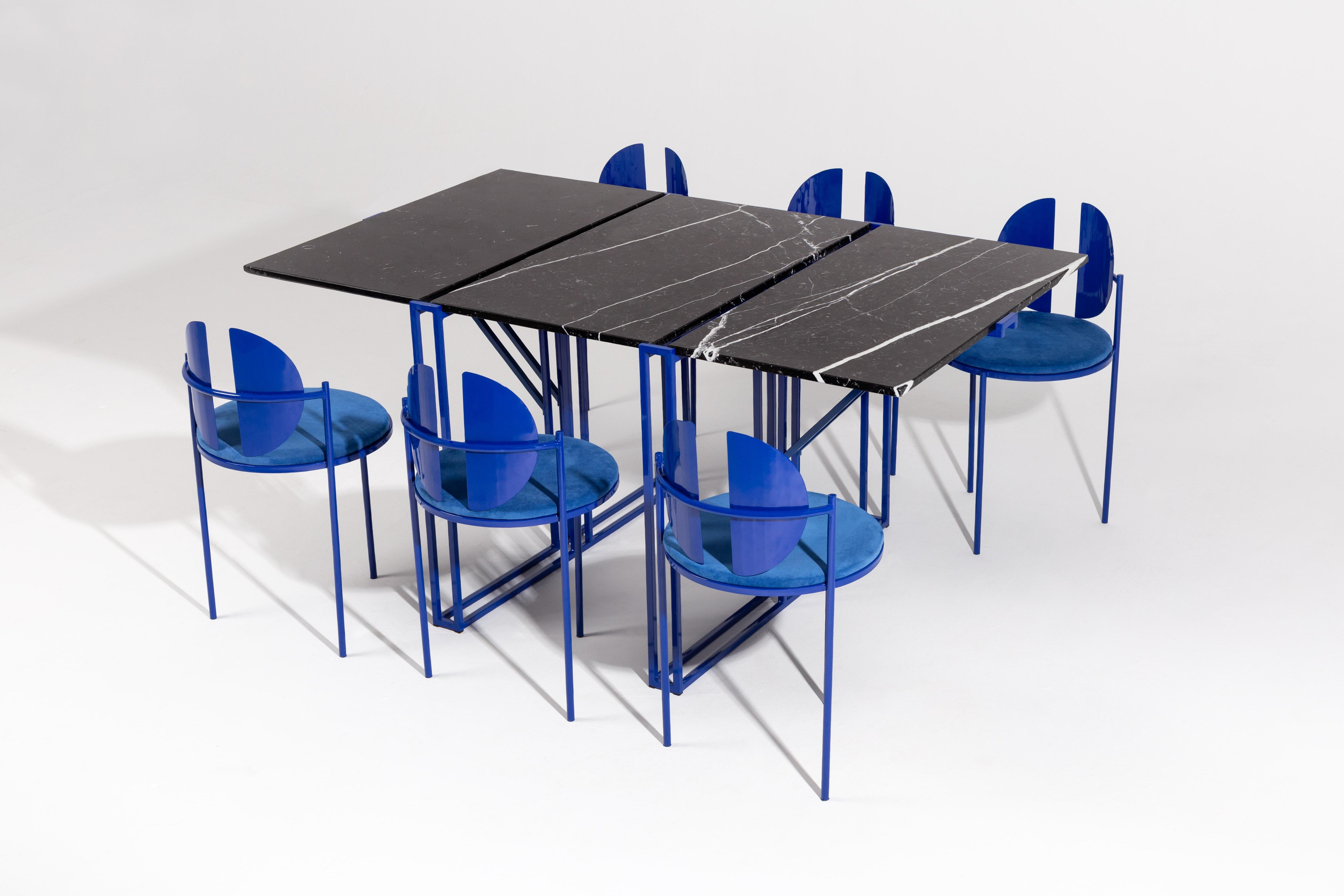 Steel Qoticher Chair by Ángel Mombiedro For Sale