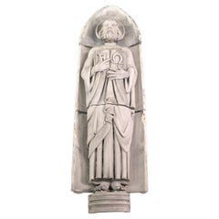 Qty Avail Art Deco Terracotta Statue Christ w/ Alpha + Omega