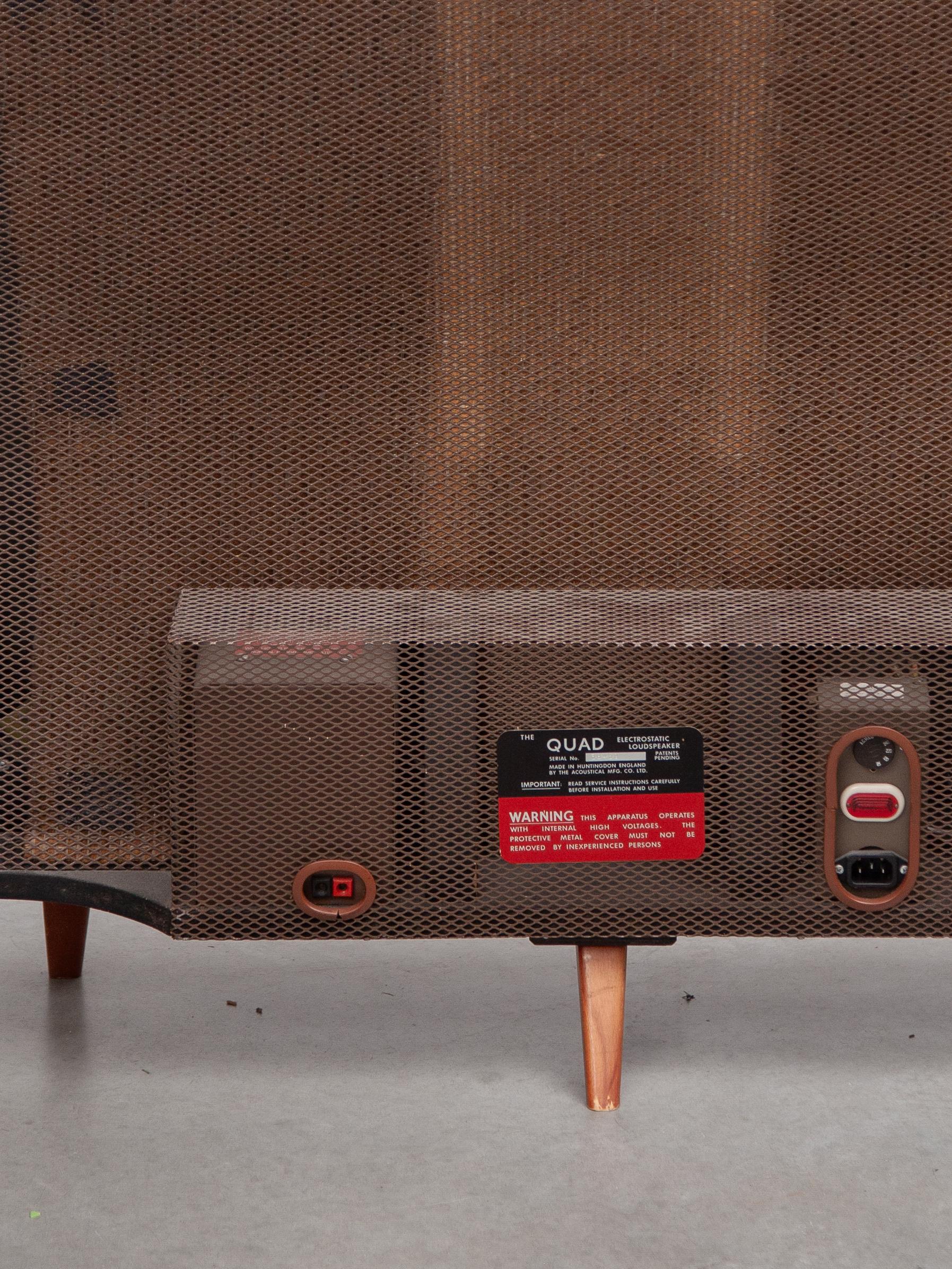 Quad Electrostatic Loudspeakers, Rare Midcentury Modern Set Collector Speakers en vente 2