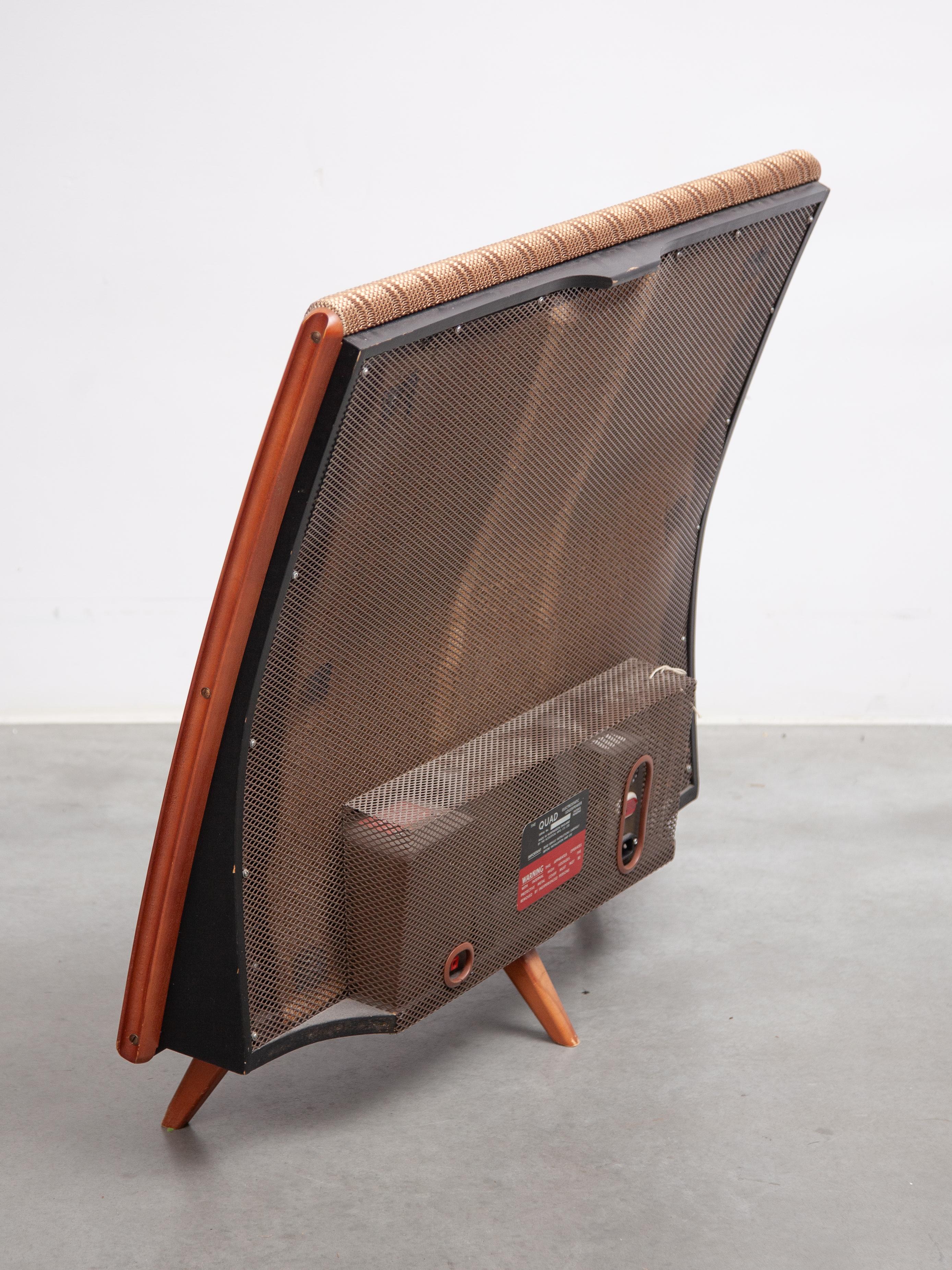 Métal Quad Electrostatic Loudspeakers, Rare Midcentury Modern Set Collector Speakers en vente