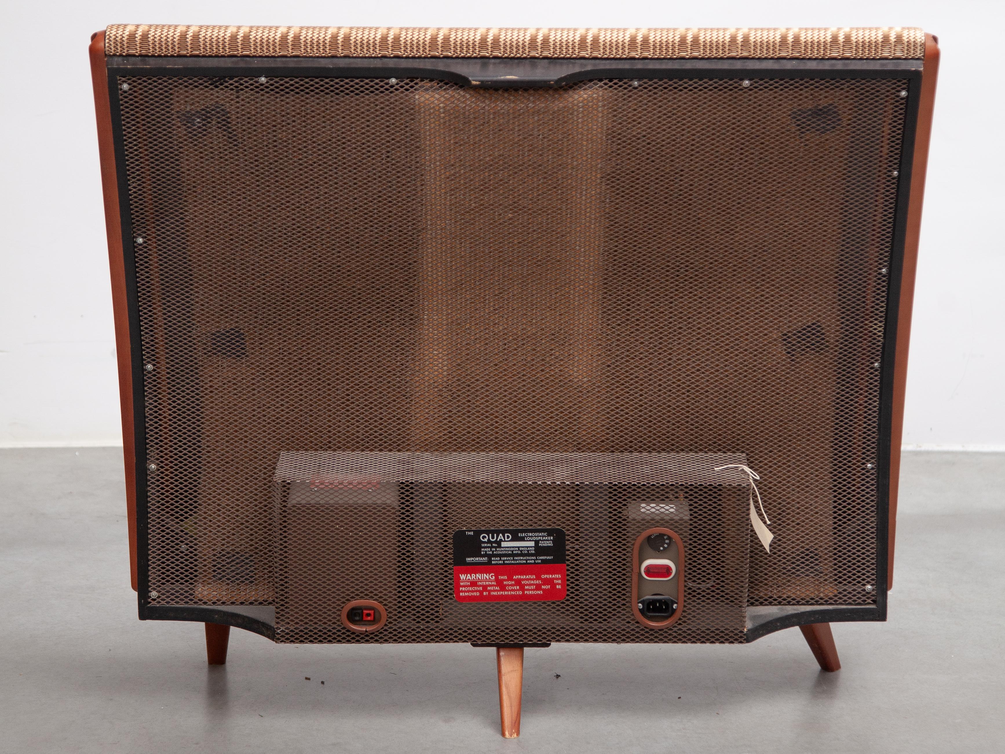 Quad Electrostatic Loudspeakers, Rare Midcentury Modern Set Collector Speakers en vente 1