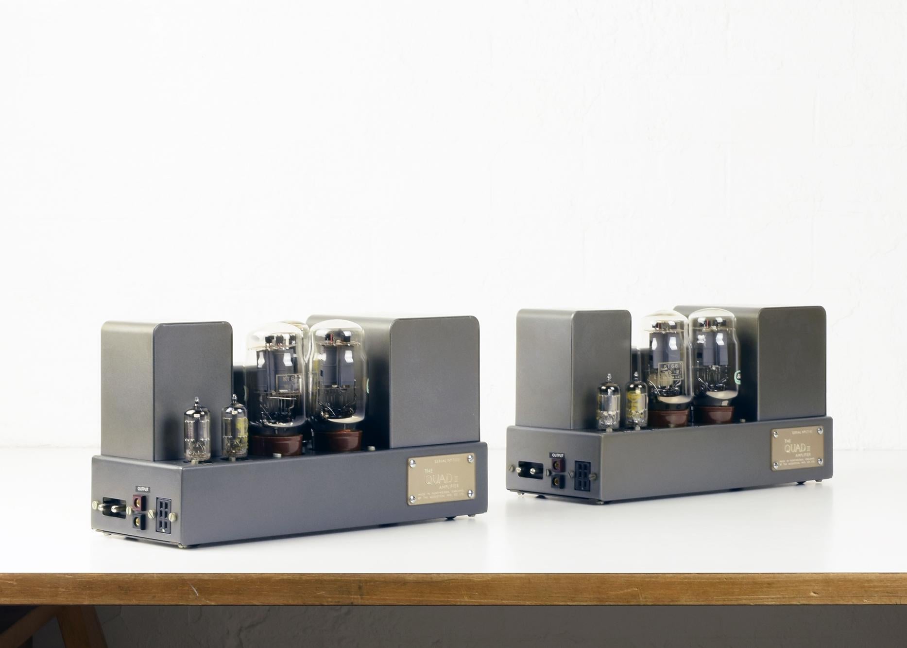 Quad II Amplifiers, 1953, Superb Pair of Power Amps, Original KT66 Valves/Tubes 1