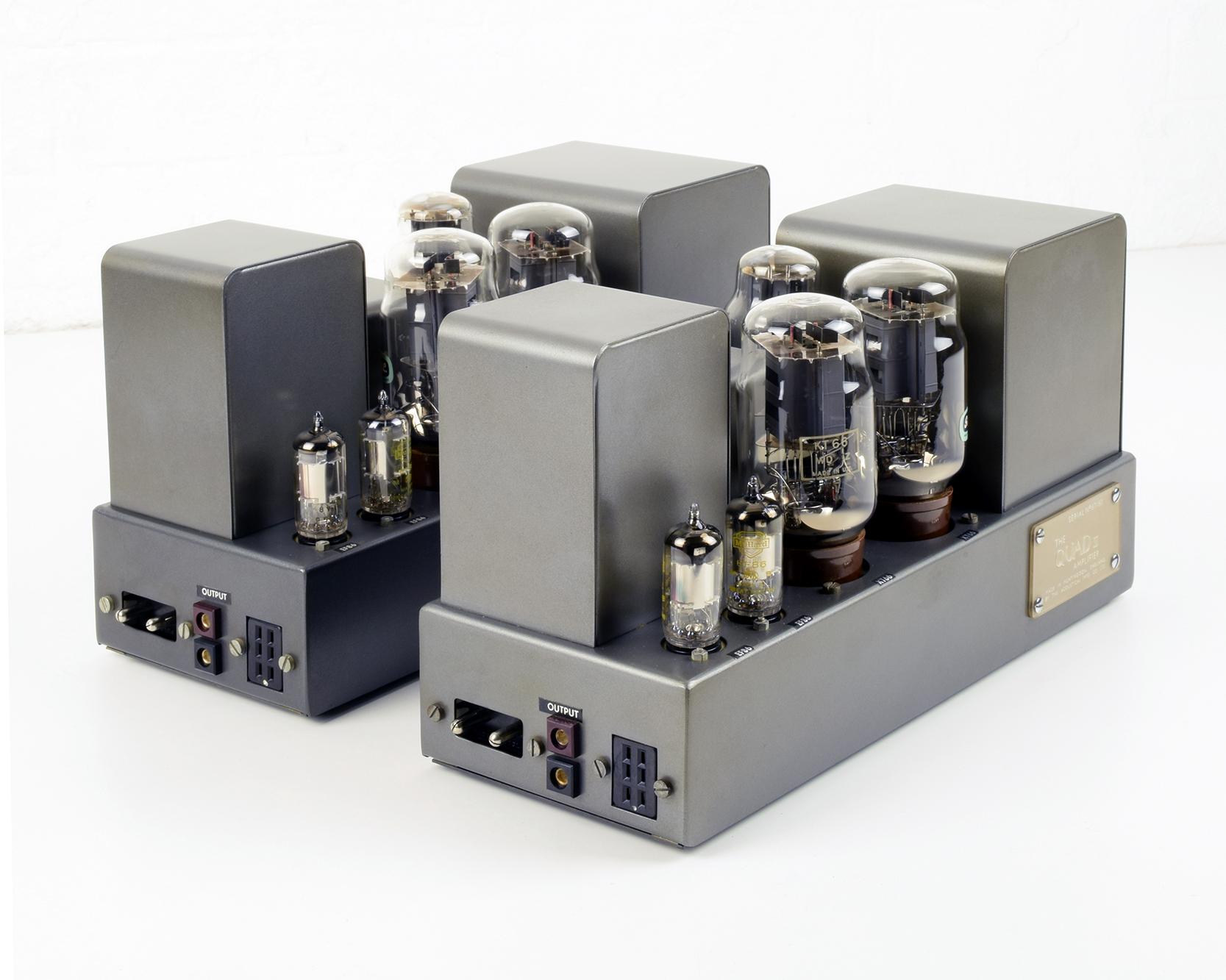 Quad II Amplifiers, 1953, Superb Pair of Power Amps, Original KT66 Valves/Tubes In Excellent Condition In London, GB
