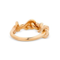 Anillo escultural Ohliguer de nudo cuádruple en oro rosa de 18 ct