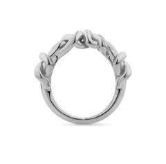 Quad Knot ring in 18ct White Gold