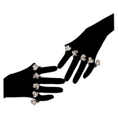 Bague  rosette en plaqu or rose/or jaune  Quad Knuckle