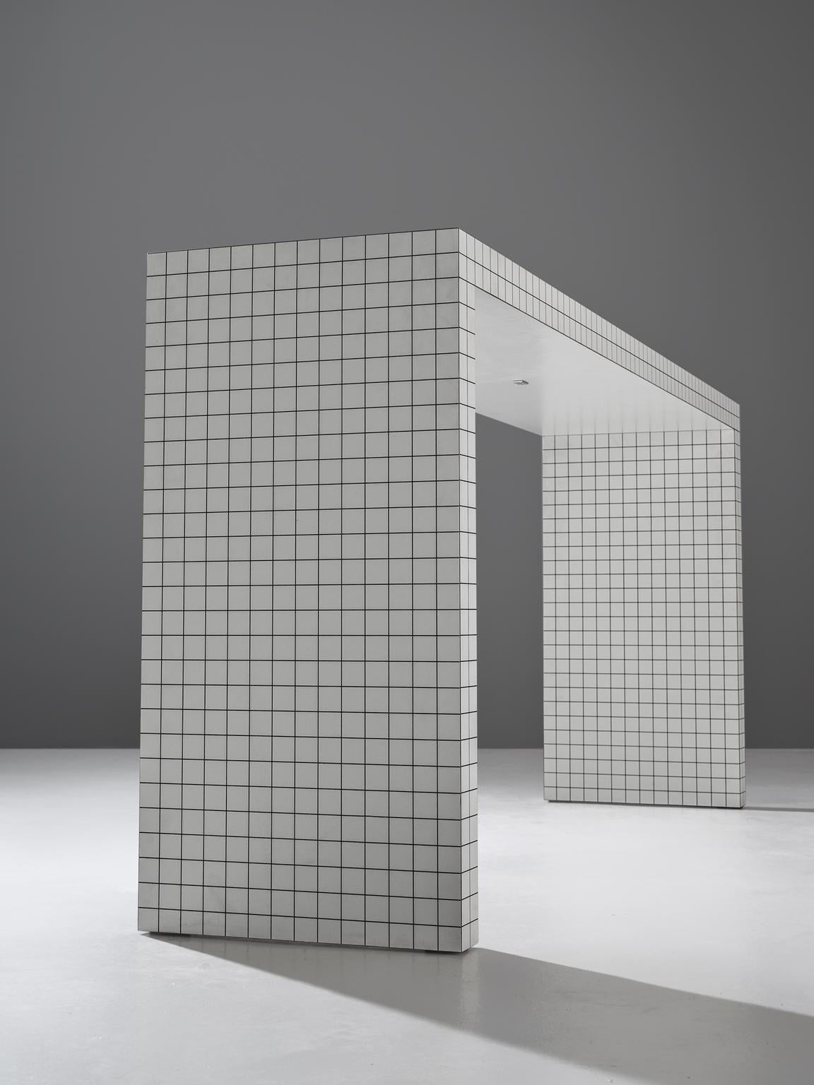 Minimalist Quaderna Superstudio Console Table for Zanotta