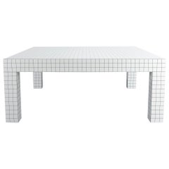 Quaderna White Grid Coffee Table Superstudio for Zanotta, 1970s, Italy