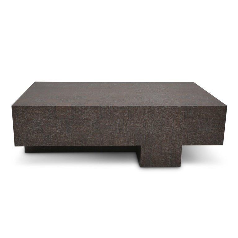 Quadra Coffee Table In Special Edition Cerused Quarter Sawn Walnut