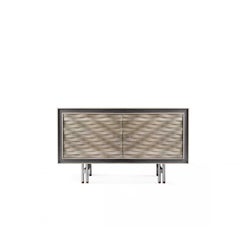 Quadra Nastro-Sideboard aus Massivholz, Nussbaum in naturgrauer Ausführung, zeitgenössisch