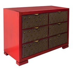 Quadra Red Drawer Dresser