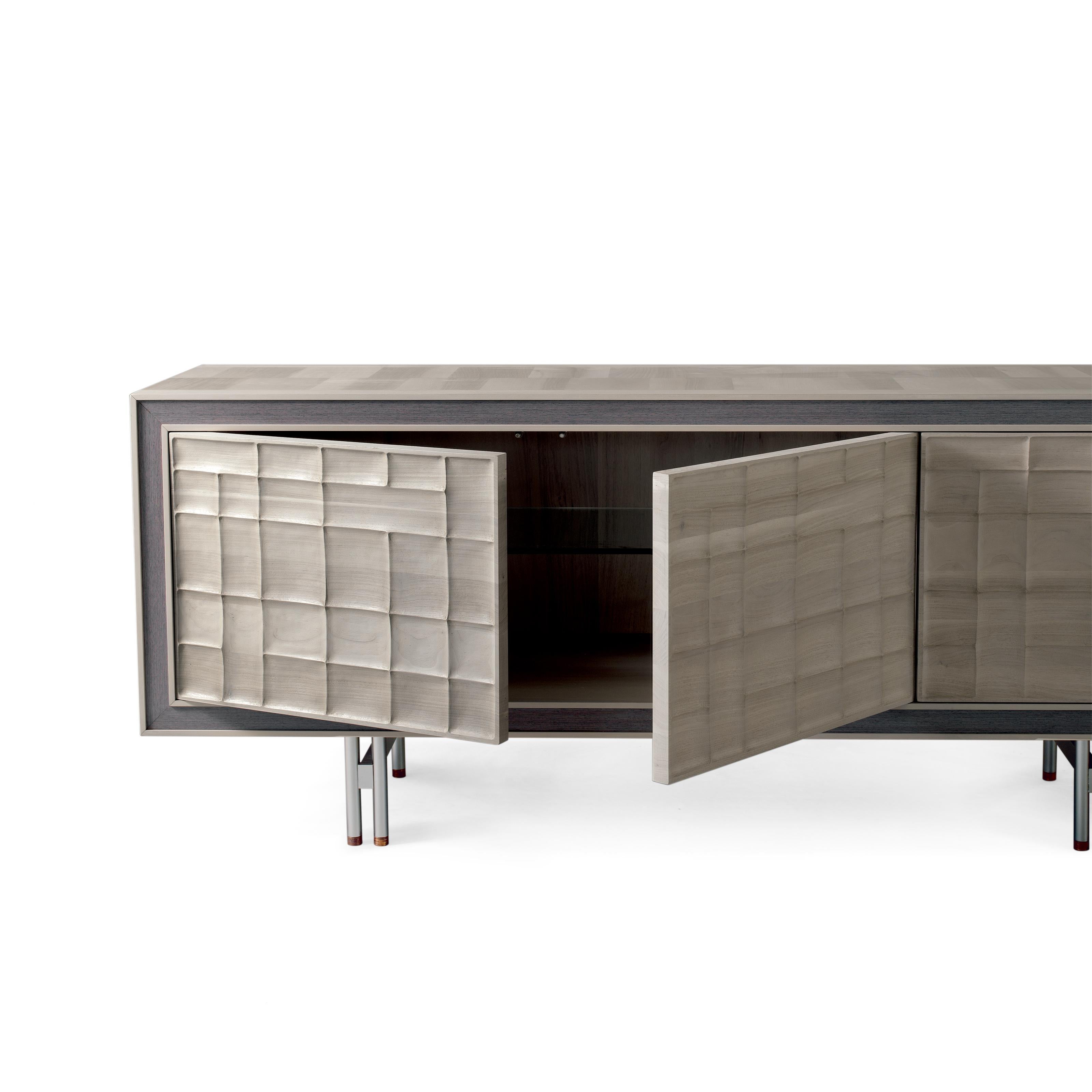 A stunning sideboard that combines Fine Italian design with exceptional craftsmanship. Made of premium solid walnut in natural oil finish, it’s a timeless piece perfect for elegant and contemporary interior design. It comes with 3 doors and internal