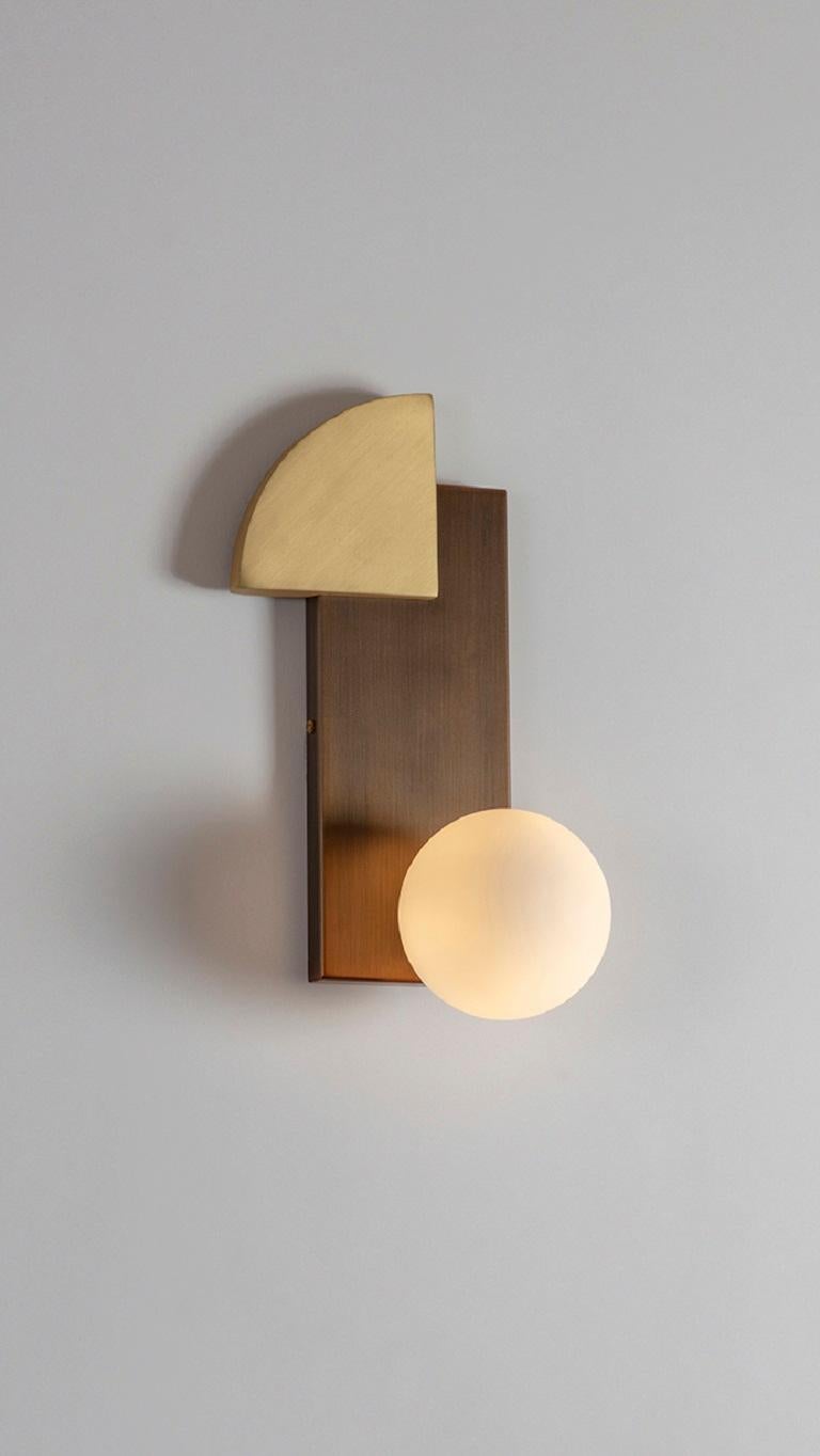 Quadrant and Sphere Wall Light by Square in Circle In New Condition For Sale In Geneve, CH