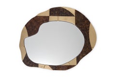 Espejo 'Cuadrante' de Marta Delgado, Latón cepillado